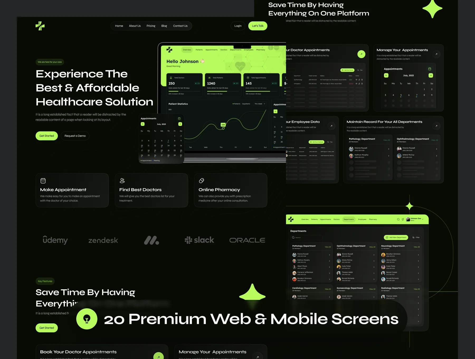 SaaS Medical Healthcare Website UI Kit 6