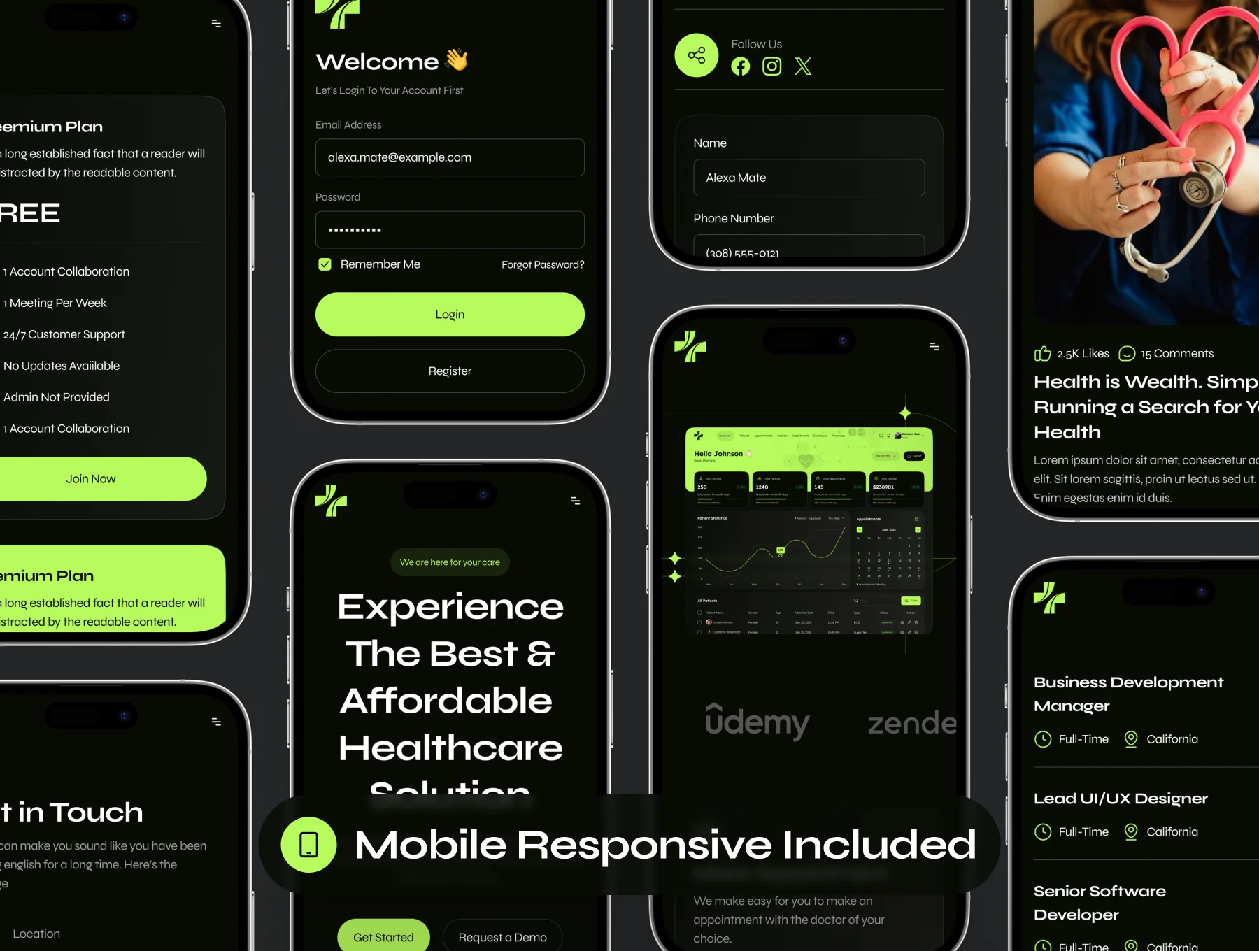 SaaS Medical Healthcare Website UI Kit 7