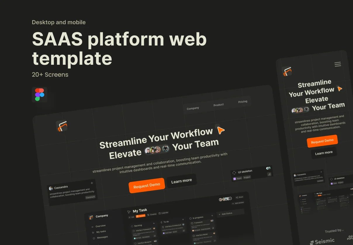SAAS platform web template