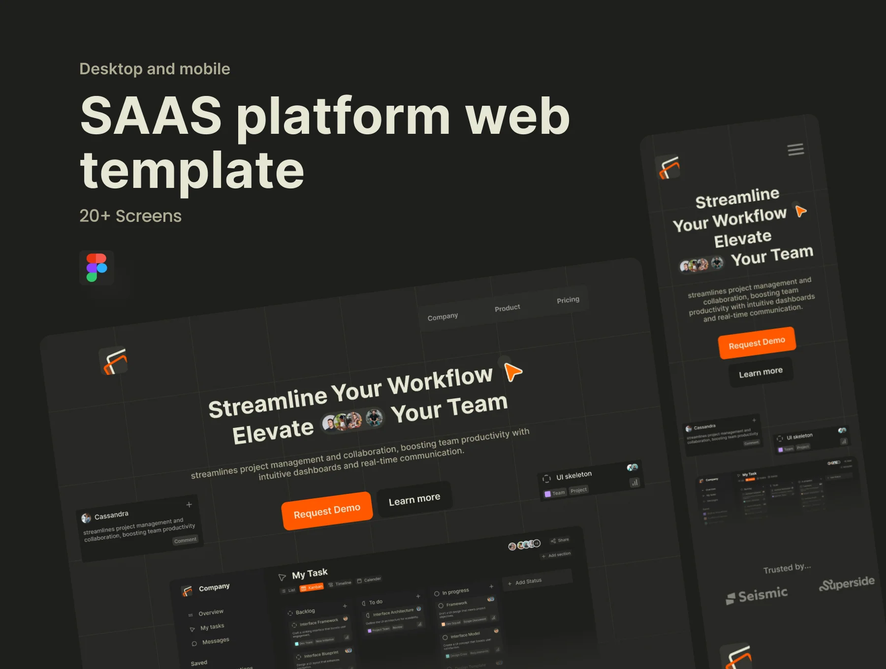 SAAS platform web template