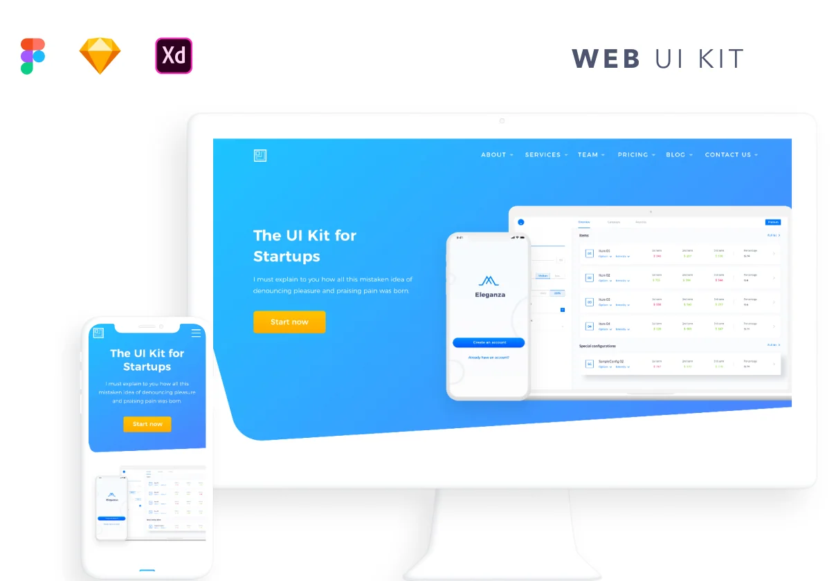 SaaS Website UI Kit