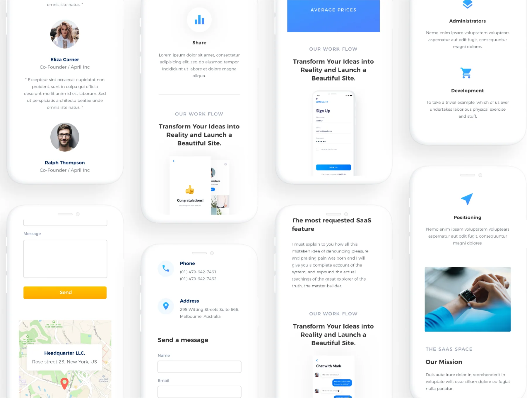 SaaS Website UI Kit 10