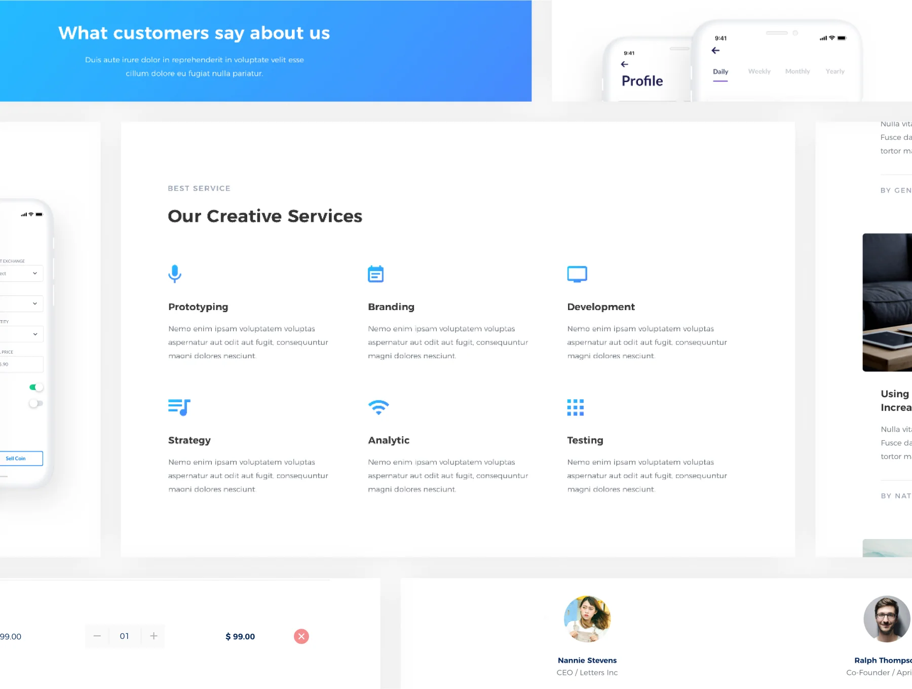 SaaS Website UI Kit 5