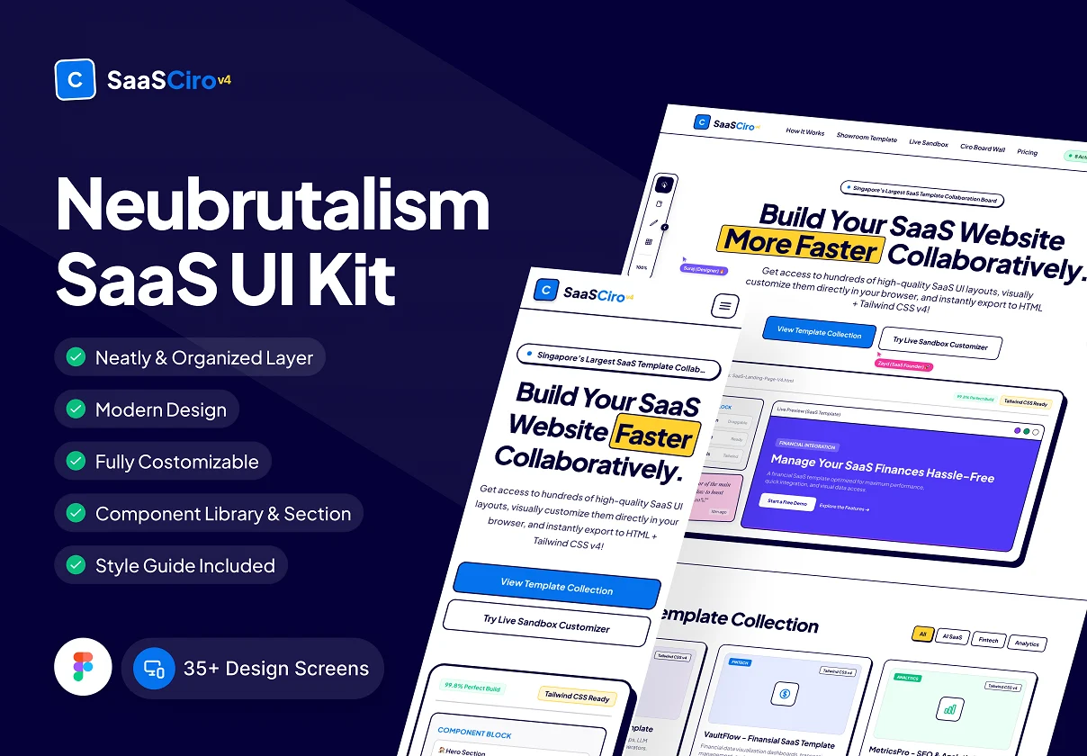 SaaSCiro - Collaborative Marketplace UI Kit