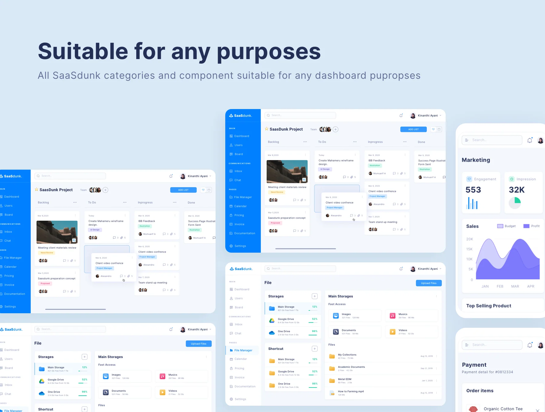 SaaSdunk - SaaS Dashboard UI Kit 10