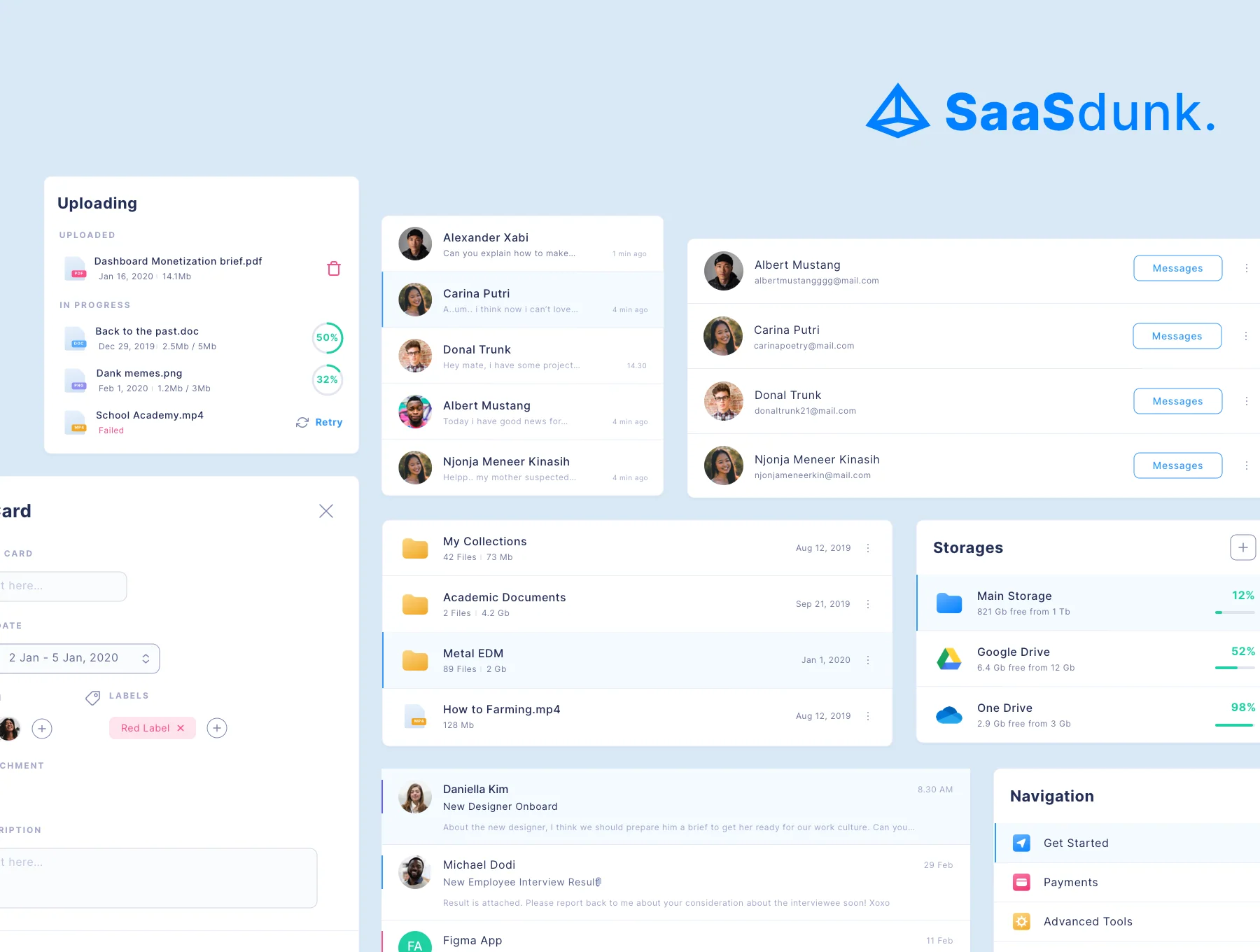 SaaSdunk - SaaS Dashboard UI Kit 11