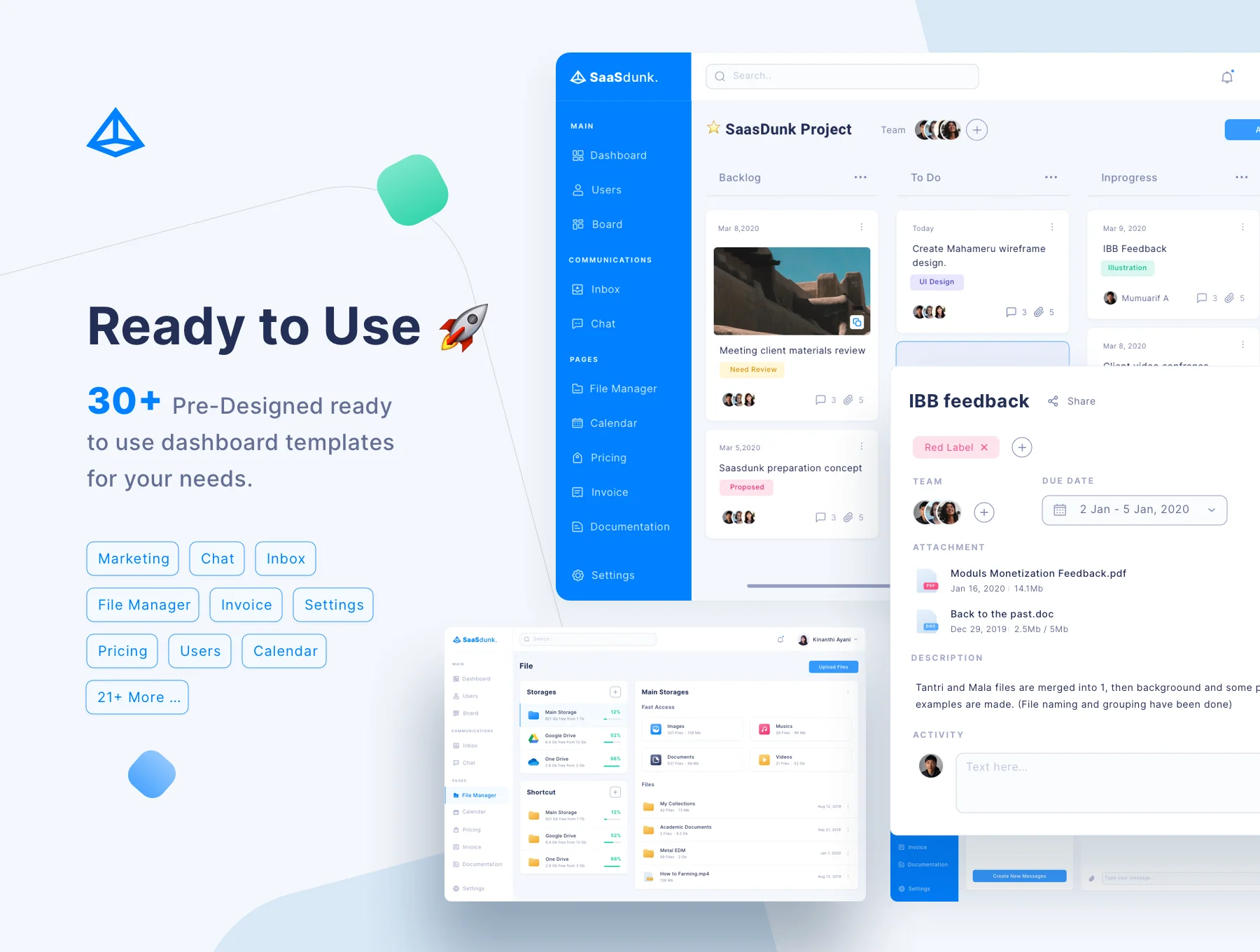 SaaSdunk - SaaS Dashboard UI Kit 5