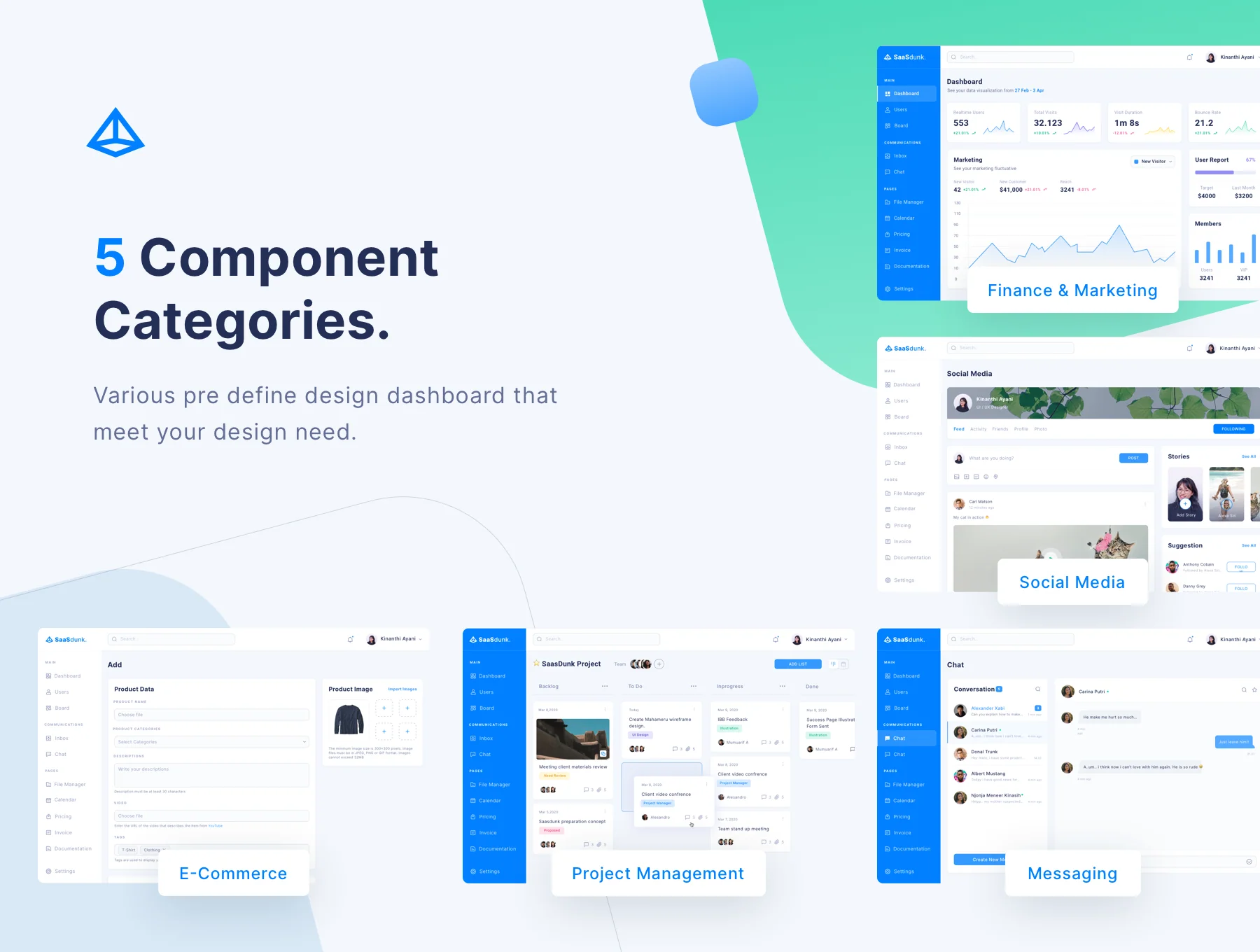 SaaSdunk - SaaS Dashboard UI Kit 7