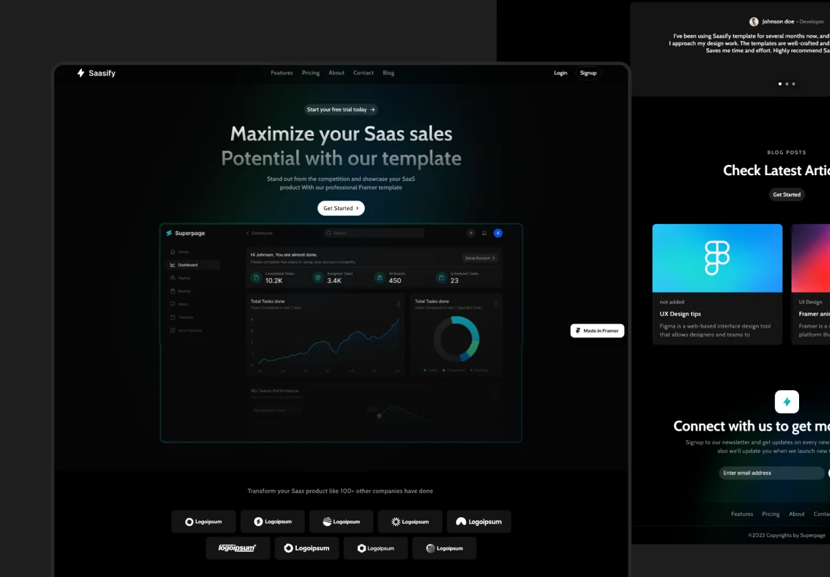 Saasify - Framer Saas Template