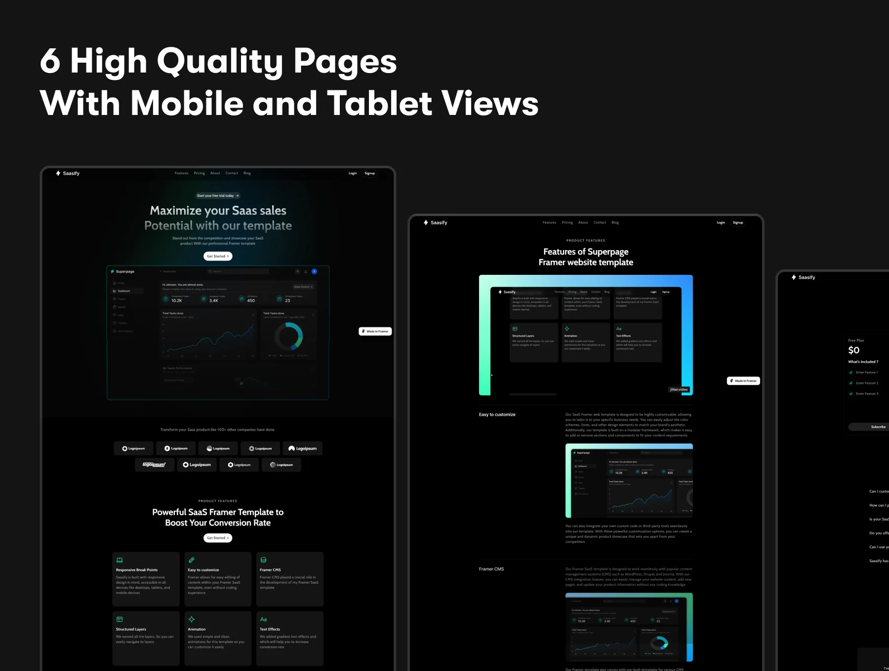 Saasify - Framer Saas Template 2