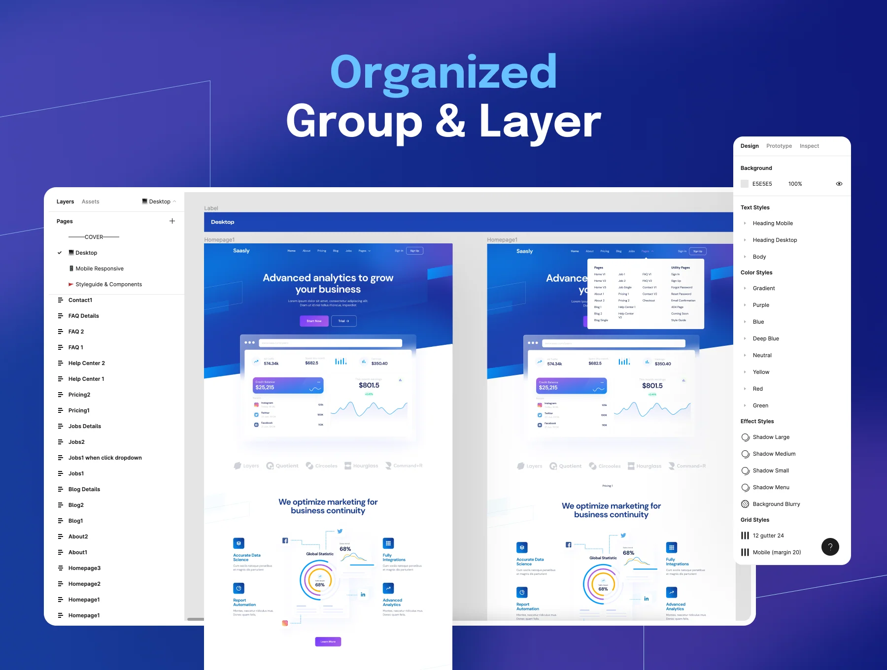 Saasly - Tech & SaaS Website and Mobile UI Kit 8