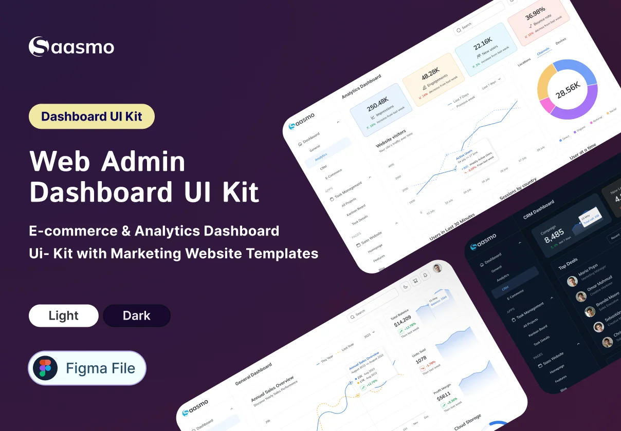 Saasmo - Web Admin Dashboard UI Kit