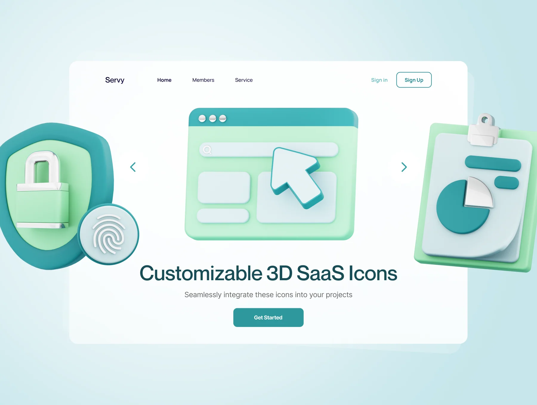 Saasy - SaaS 3D Icon Set 6