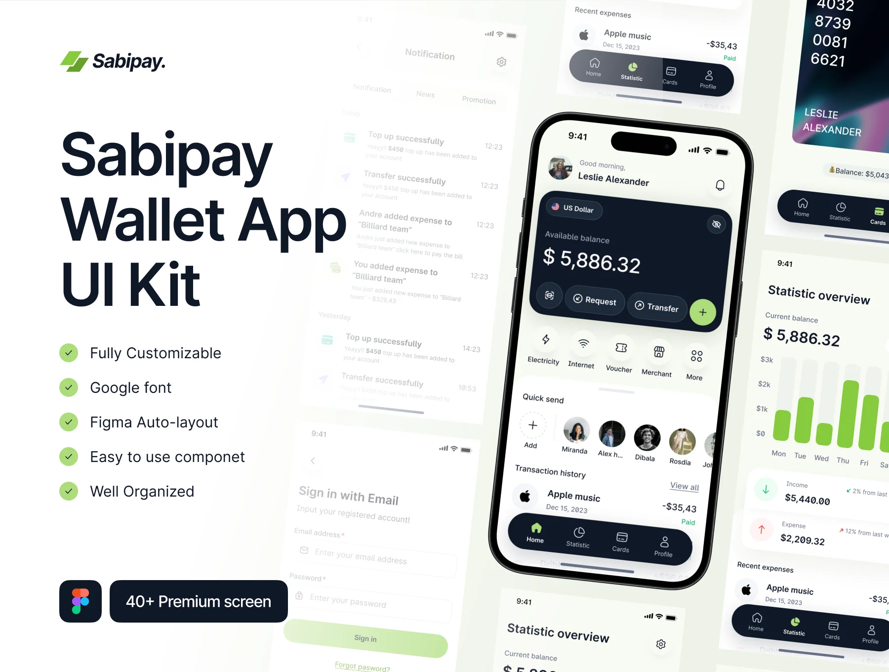 Sabipay - E-wallet UI Kit