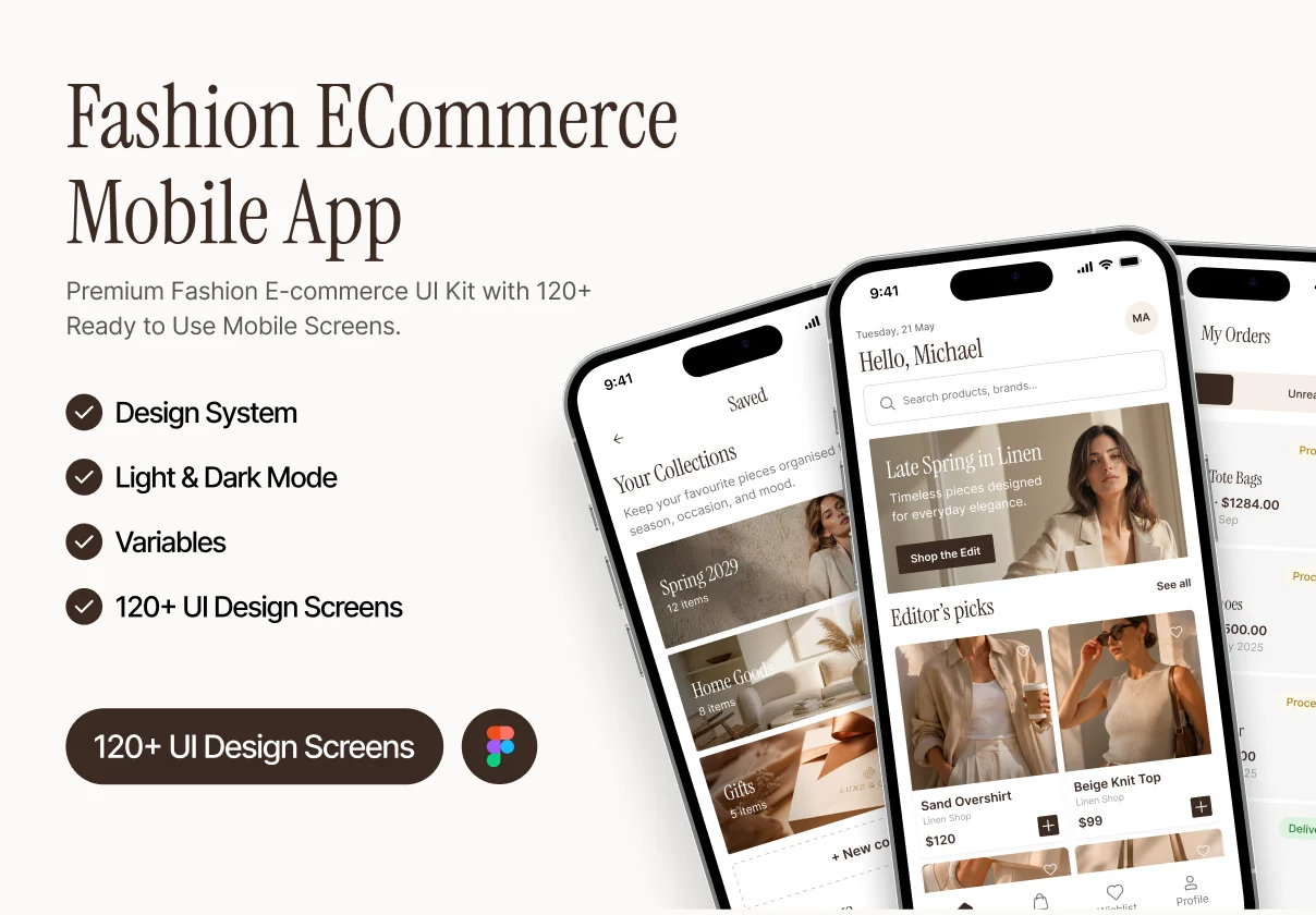 Sable - Fashion E-Commerce Mobile App UI Kit