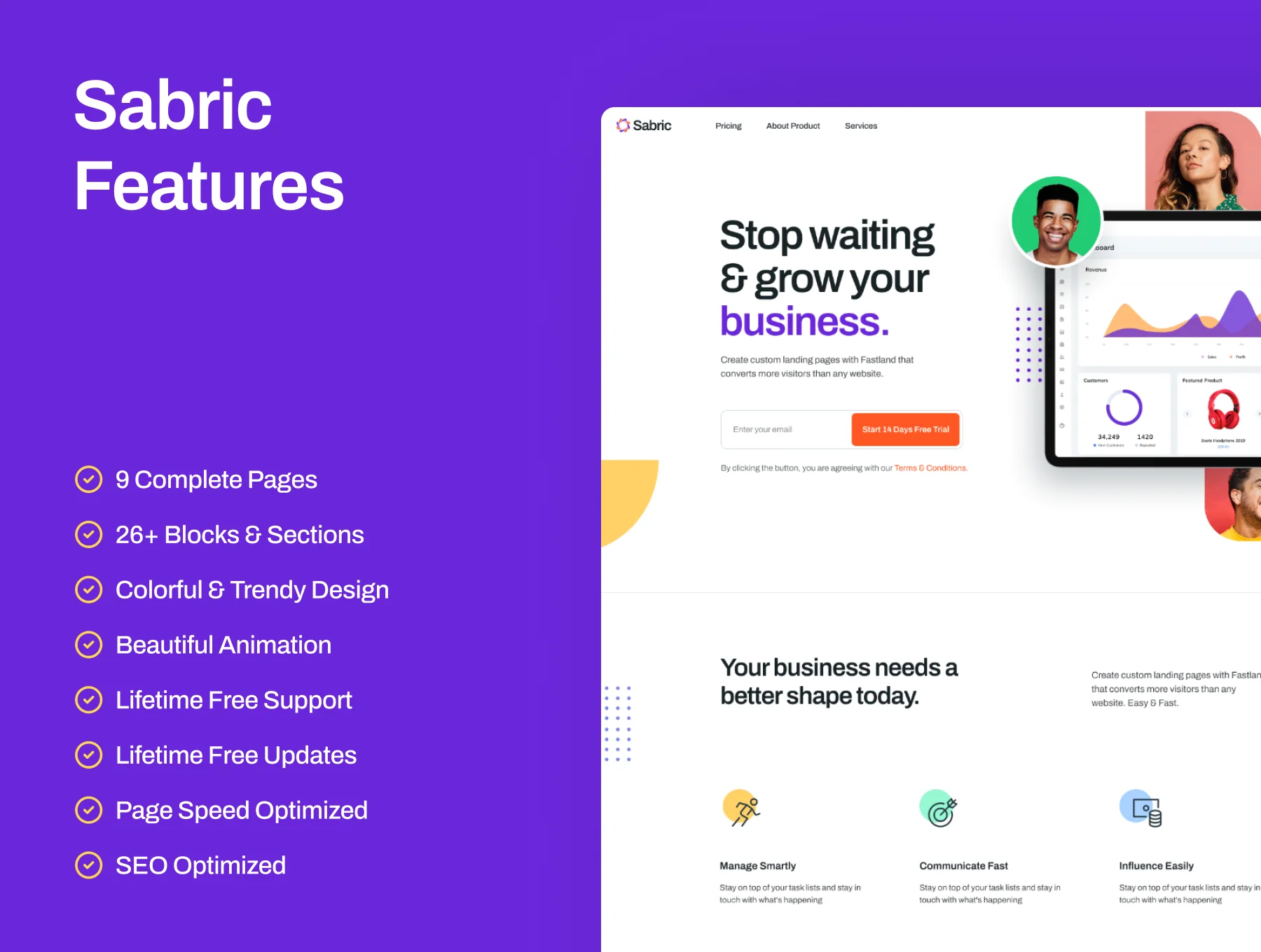 Sabric - Framer SaaS & Startup Template 2