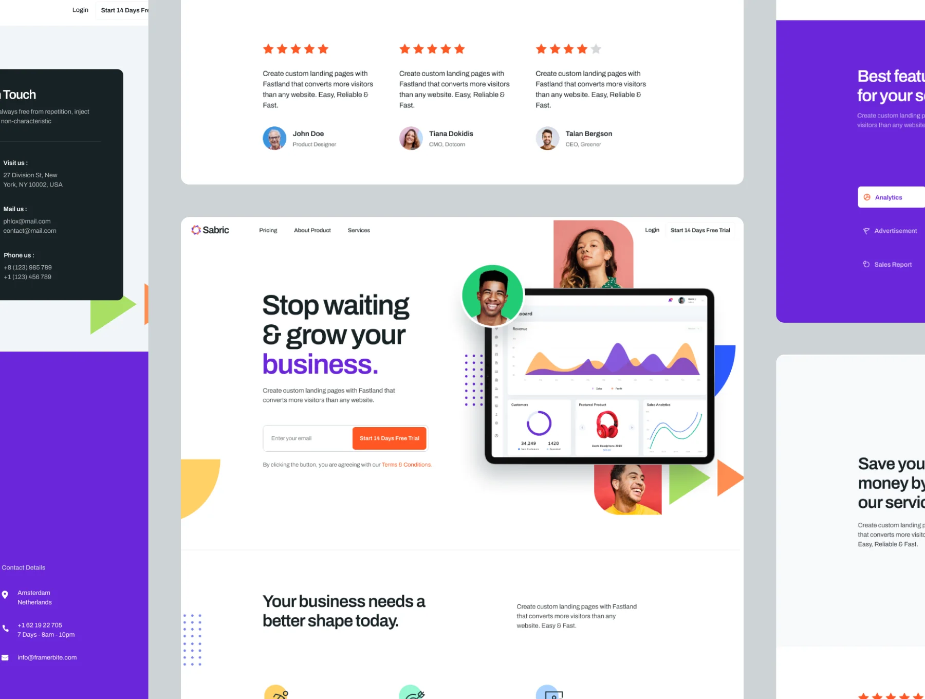 Sabric - Framer SaaS & Startup Template 3
