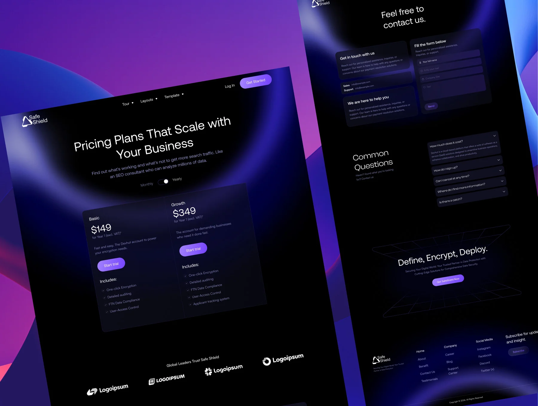 SafeShield - SaaS Website Template 4