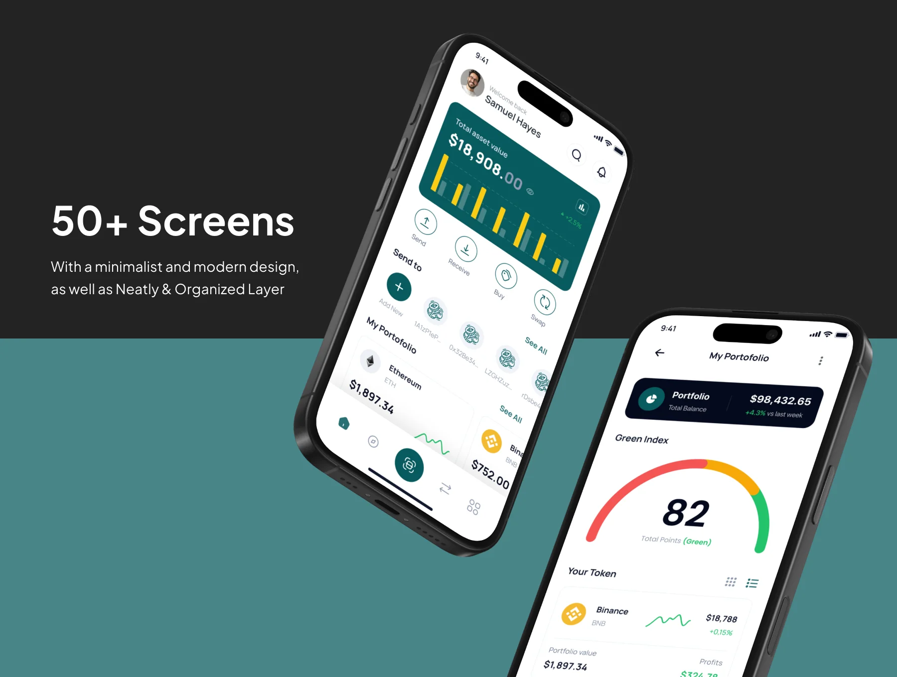 SafeCoin -  Crypto Wallet App Ui Kits 3