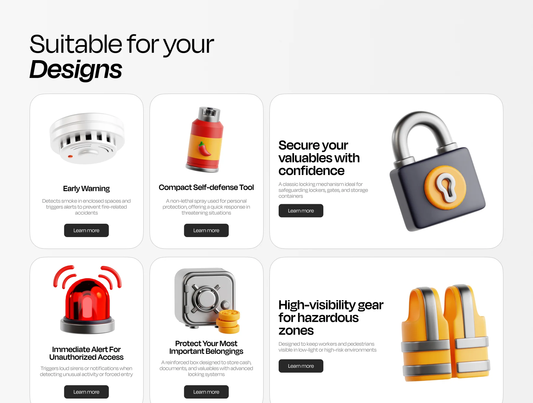 Safety & Security 3D Icon Set 2