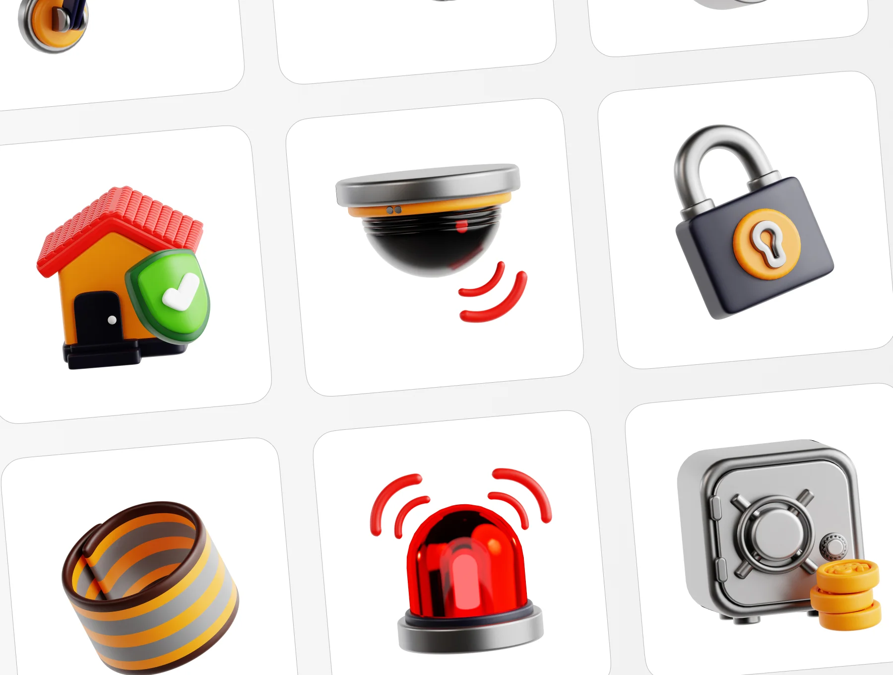 Safety & Security 3D Icon Set 4