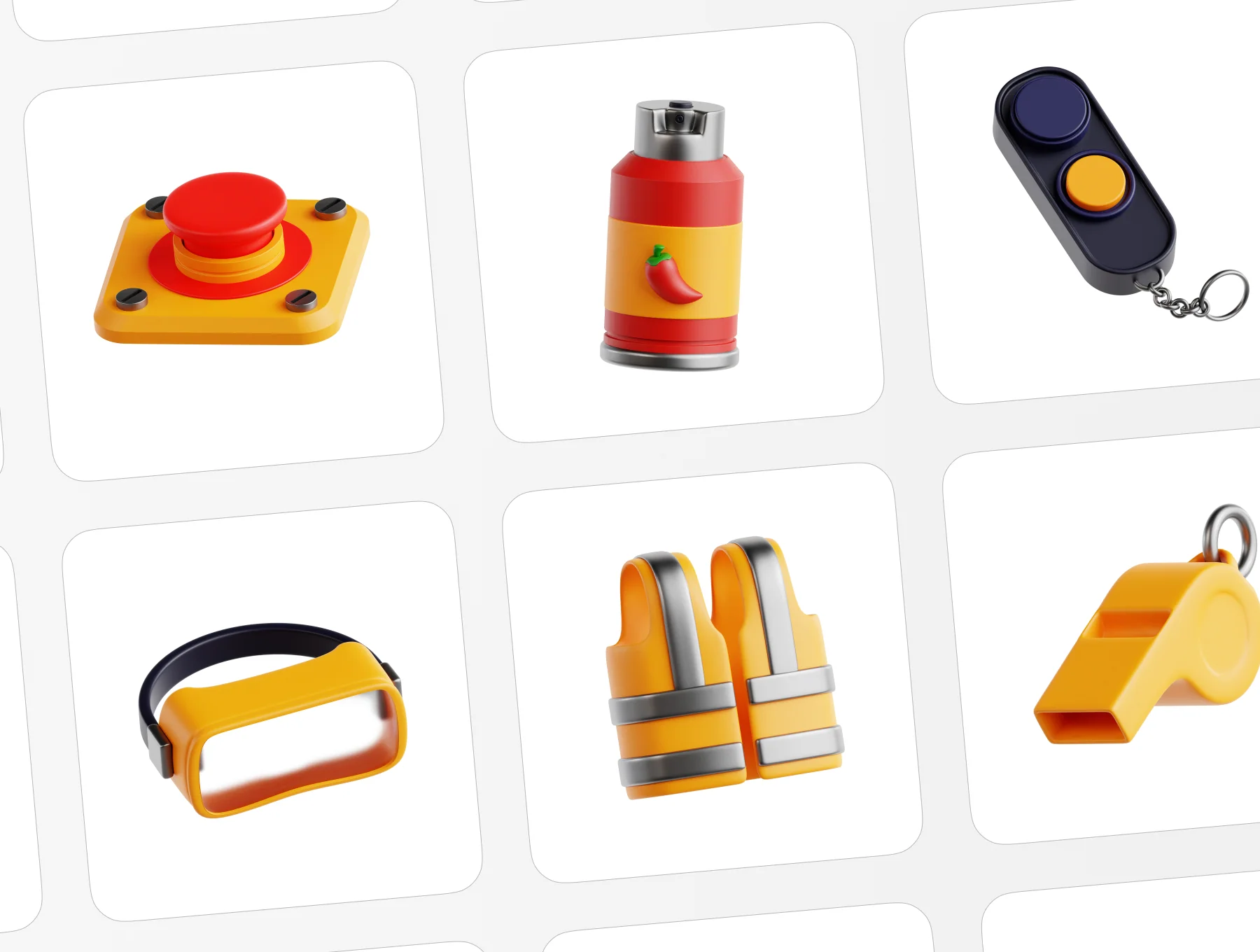 Safety & Security 3D Icon Set 5