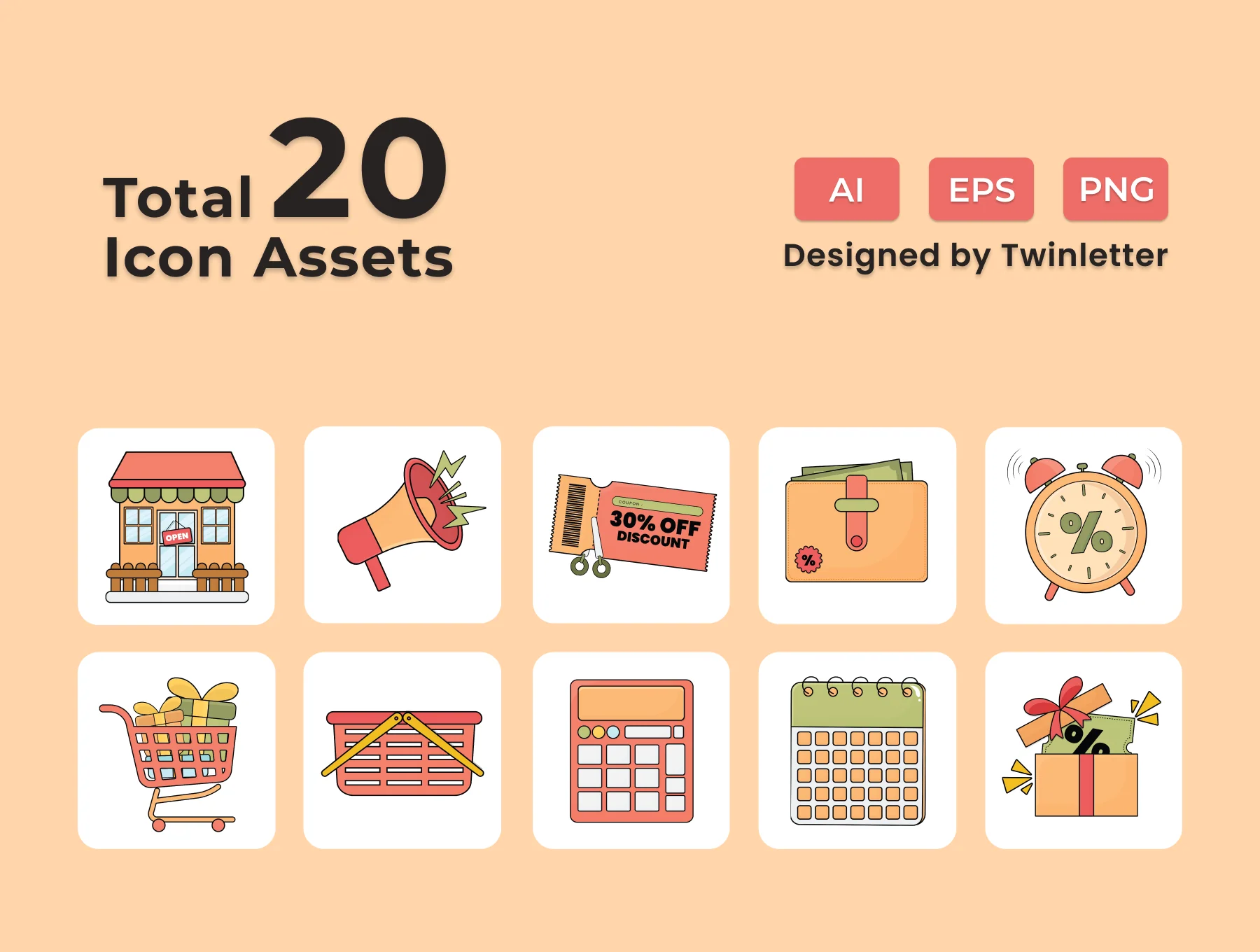 Sale 2D Icon Illustration Set Vol 3 6
