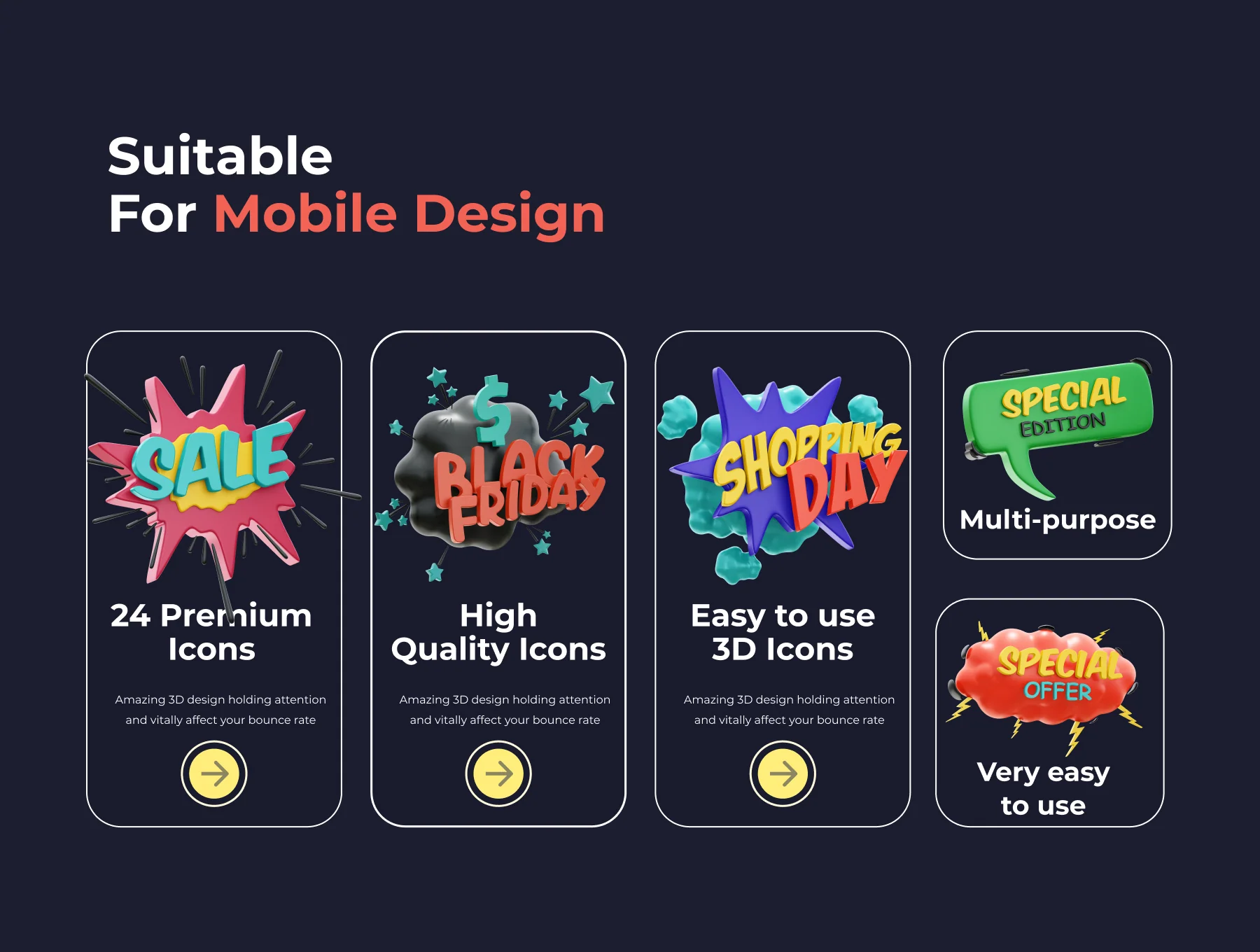 SALE! 3D Sticker Pack 6