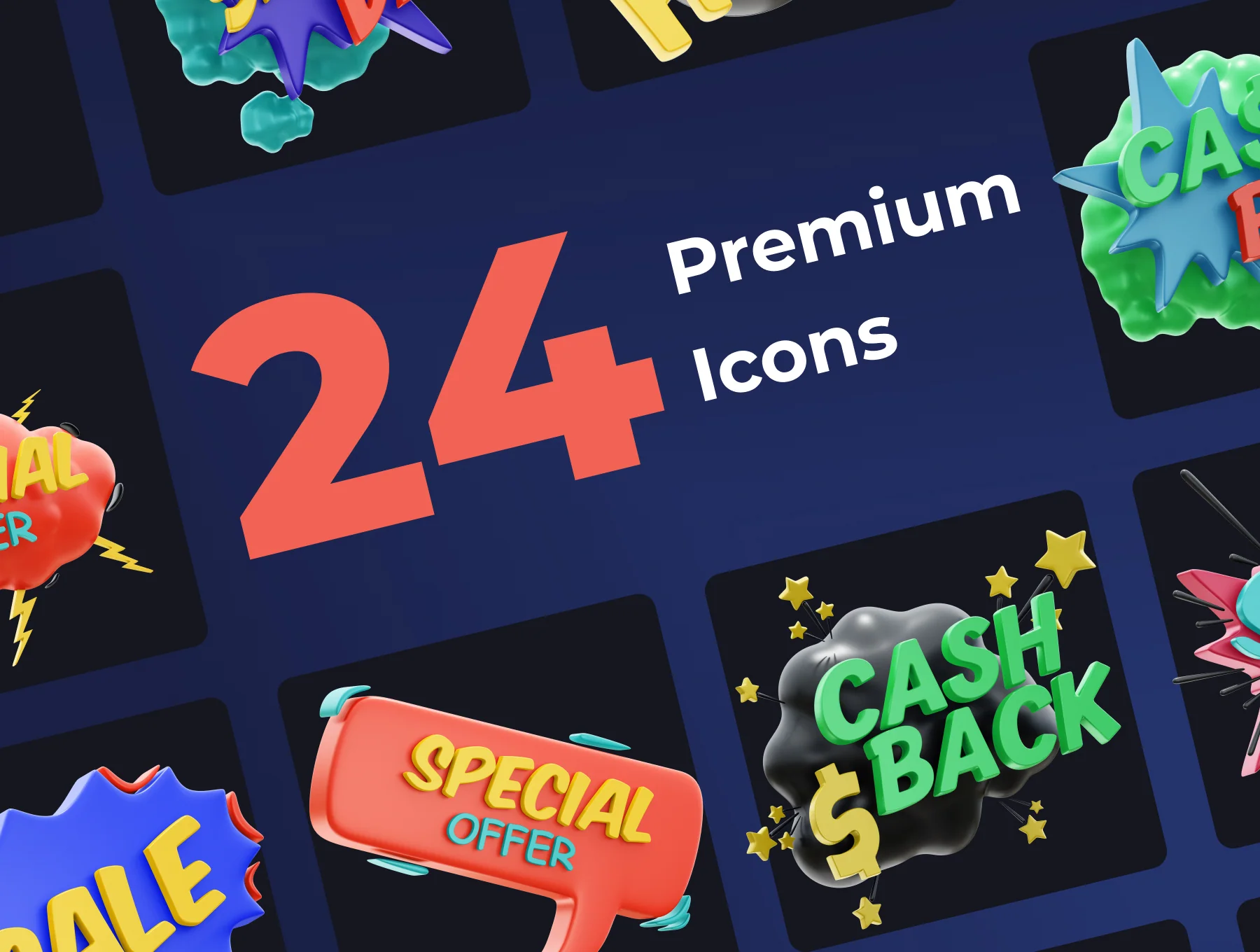 SALE! 3D Sticker Pack 7