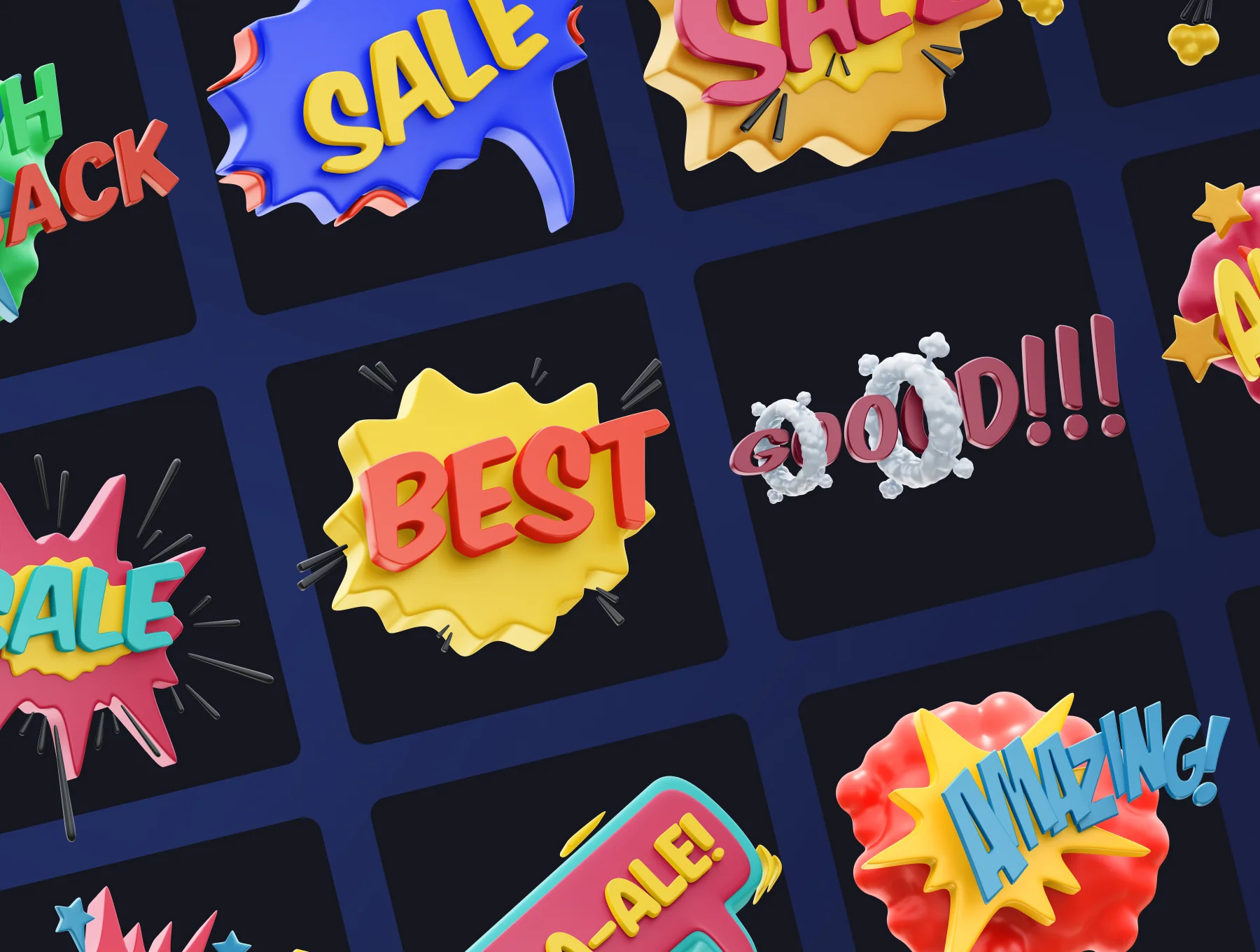 SALE! 3D Sticker Pack 8