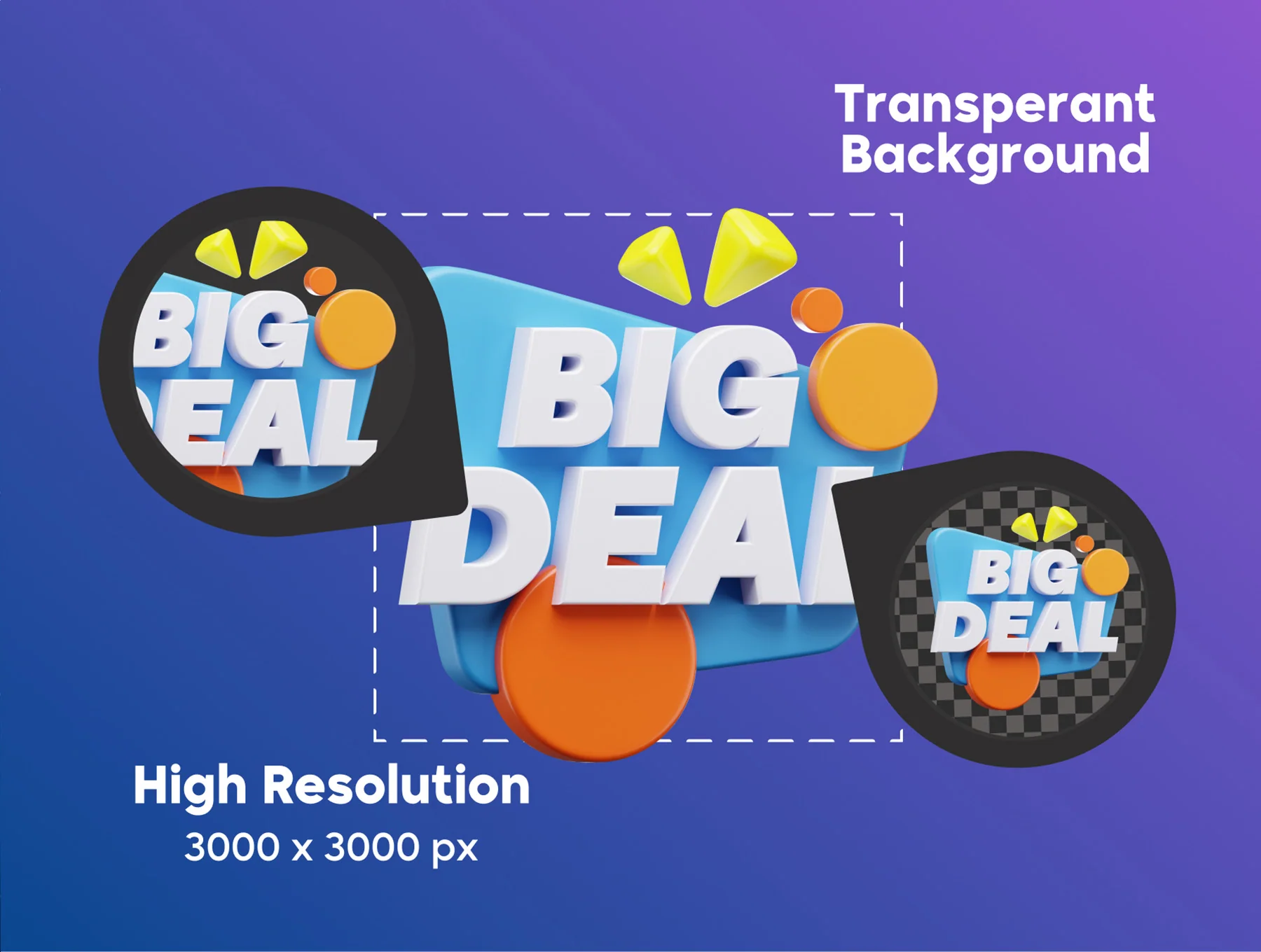 Sale Badge 3D Icon Set 3