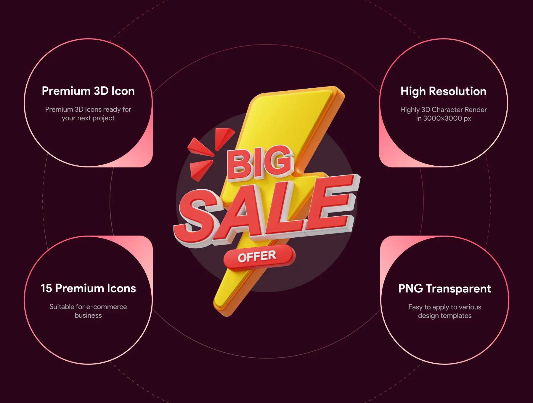 Sale Badge 3D Word Icon 2