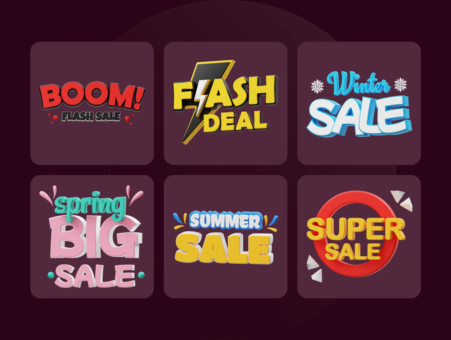 Sale Badge 3D Word Icon 6