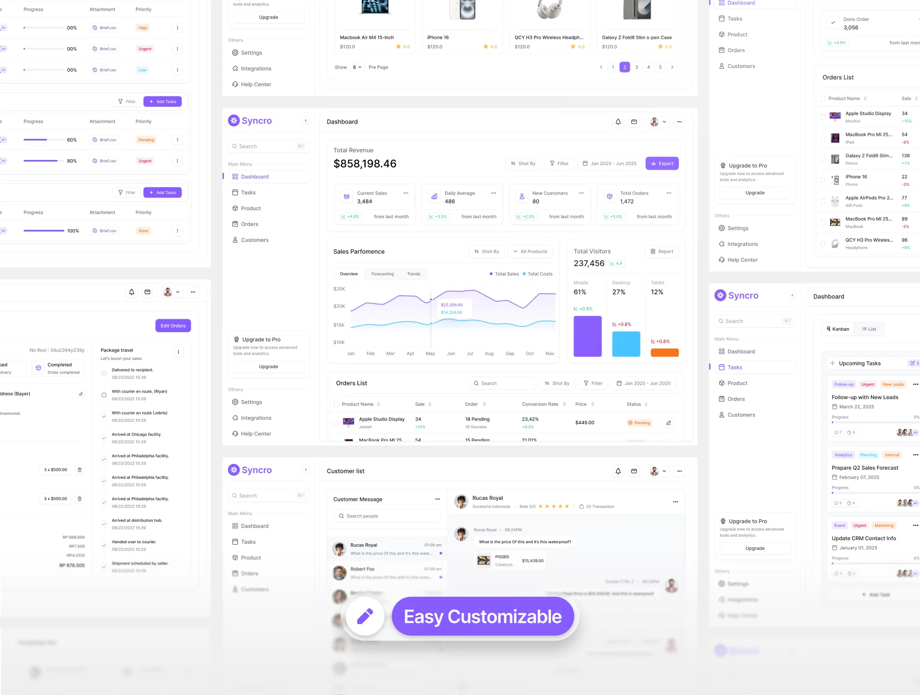 Sales CRM Platform Dashboard Ui kIt 4