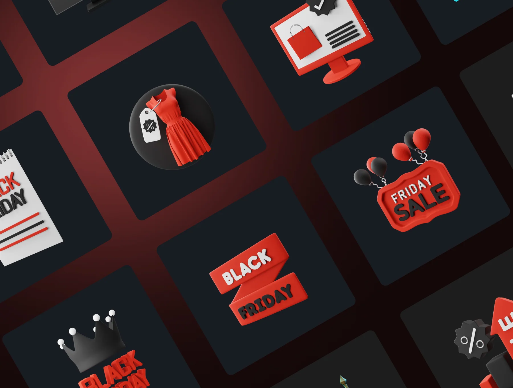 SalesGiving | Best 3D icon and sticker pack for Black Friday 5