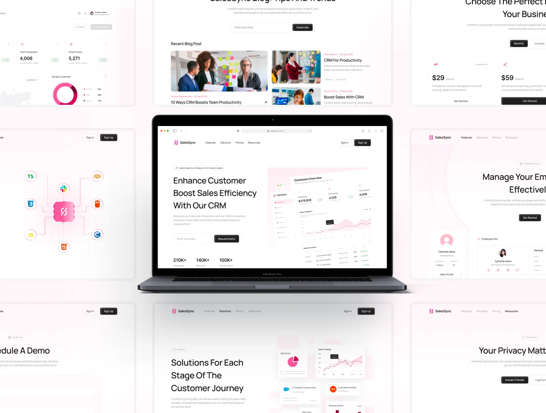 SalesSync - SaaS CRM Website UI Kit 5