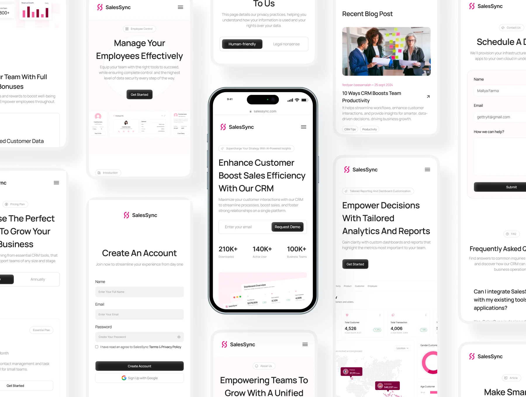 SalesSync - SaaS CRM Website UI Kit 6