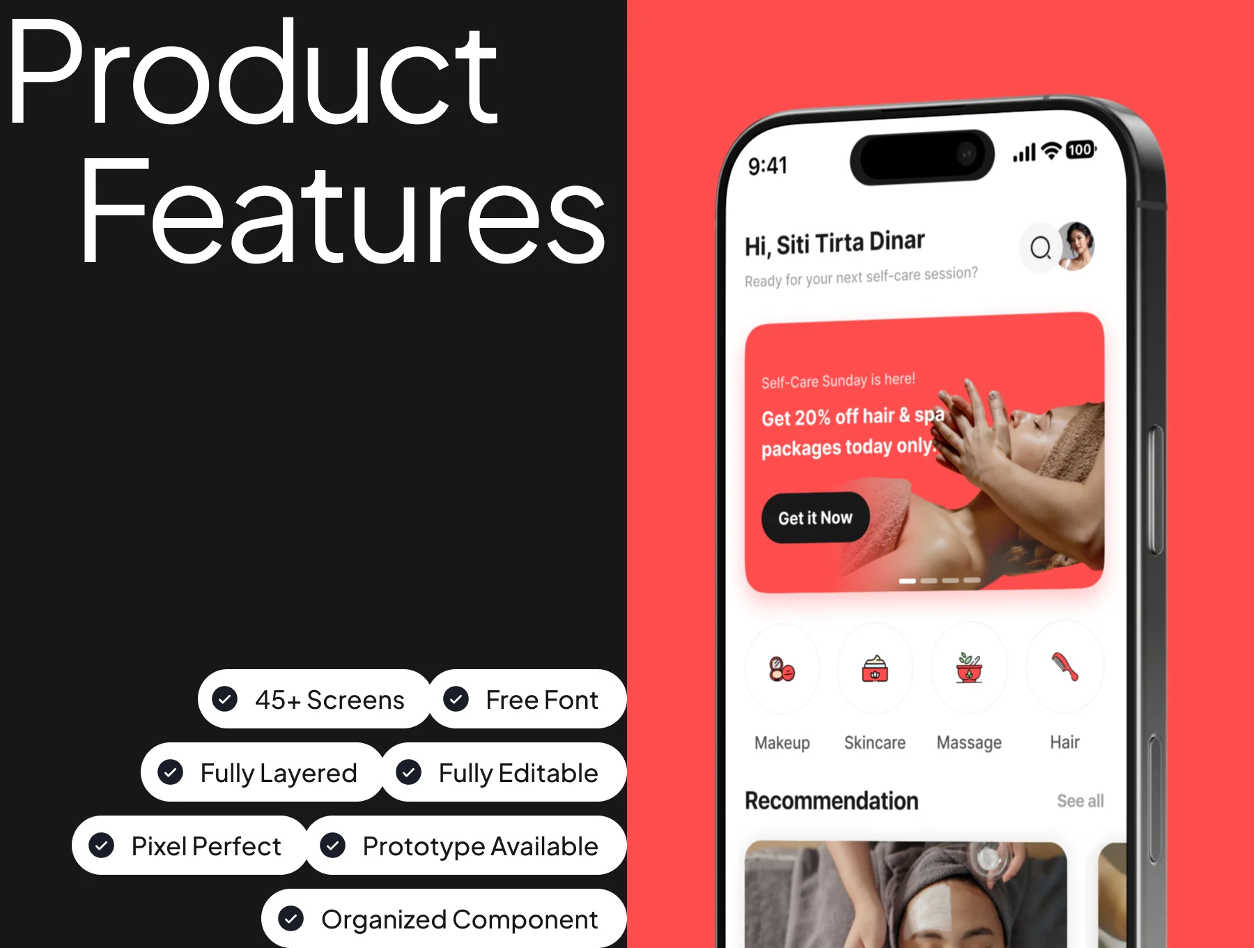 Salon Service Mobile App UI Kit