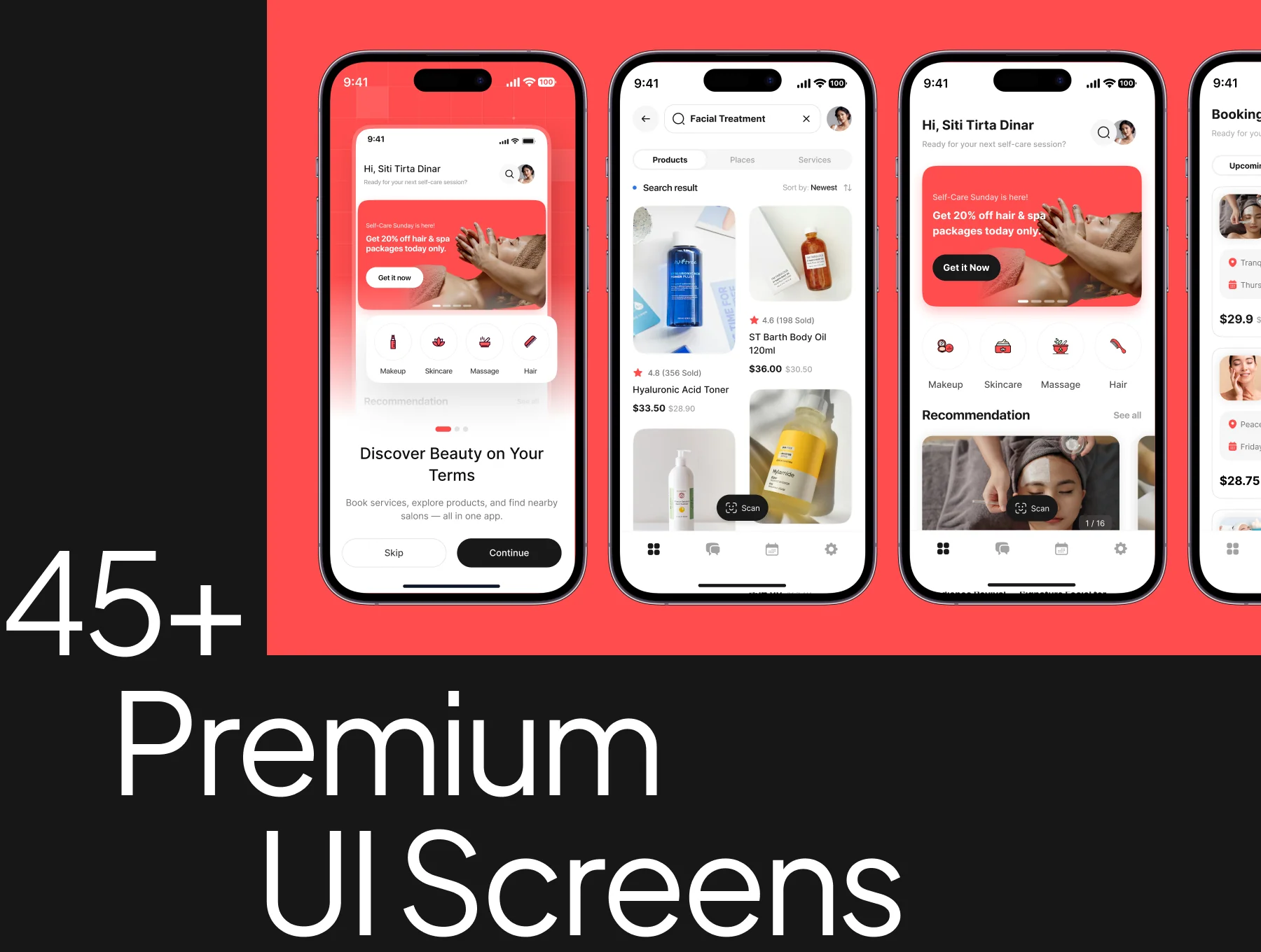 Salon Service Mobile App UI Kit 5