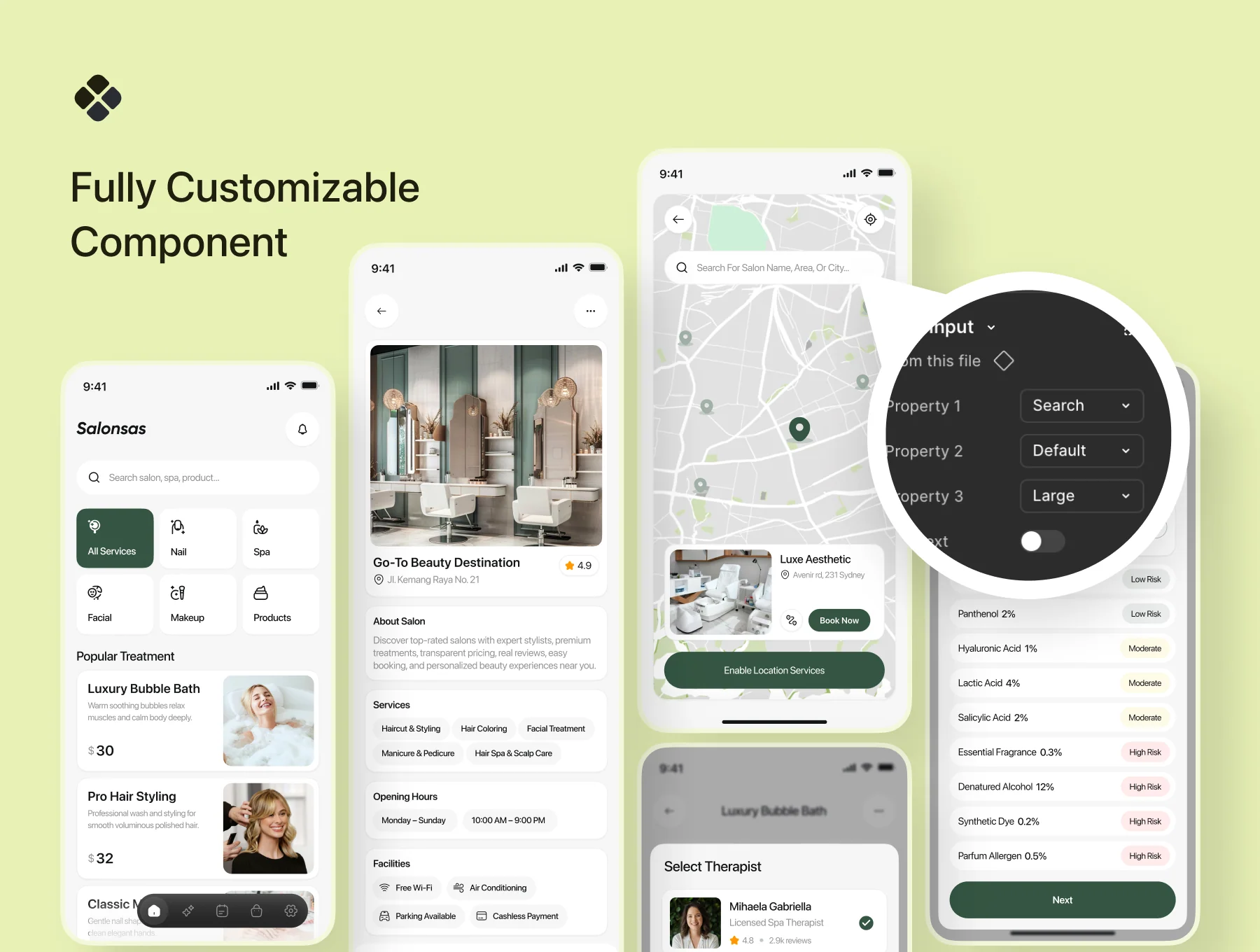 Salon & Spa Booking Mobile App UI Kit 3