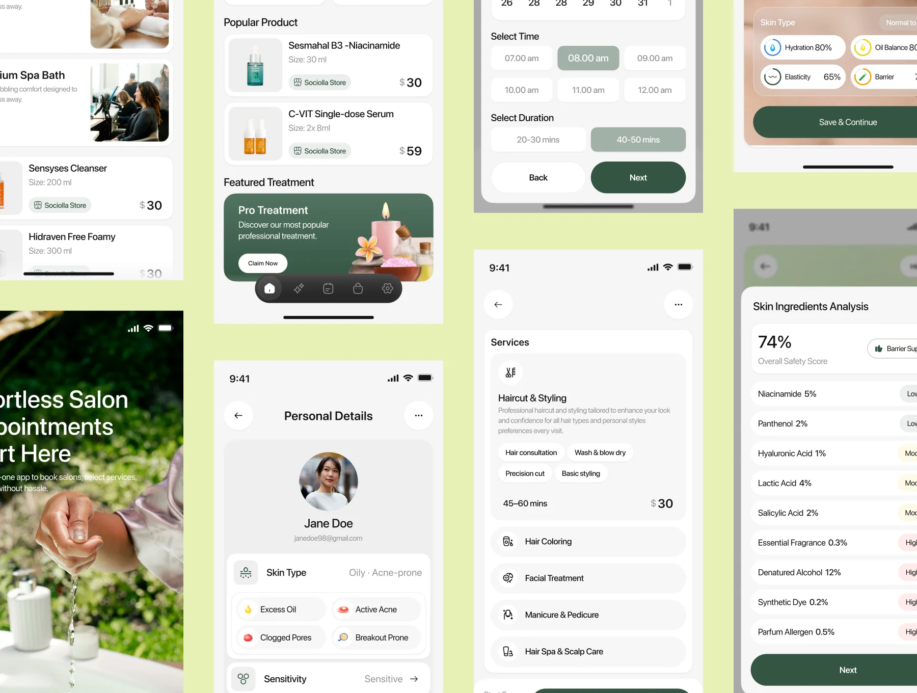 Salon & Spa Booking Mobile App UI Kit 8
