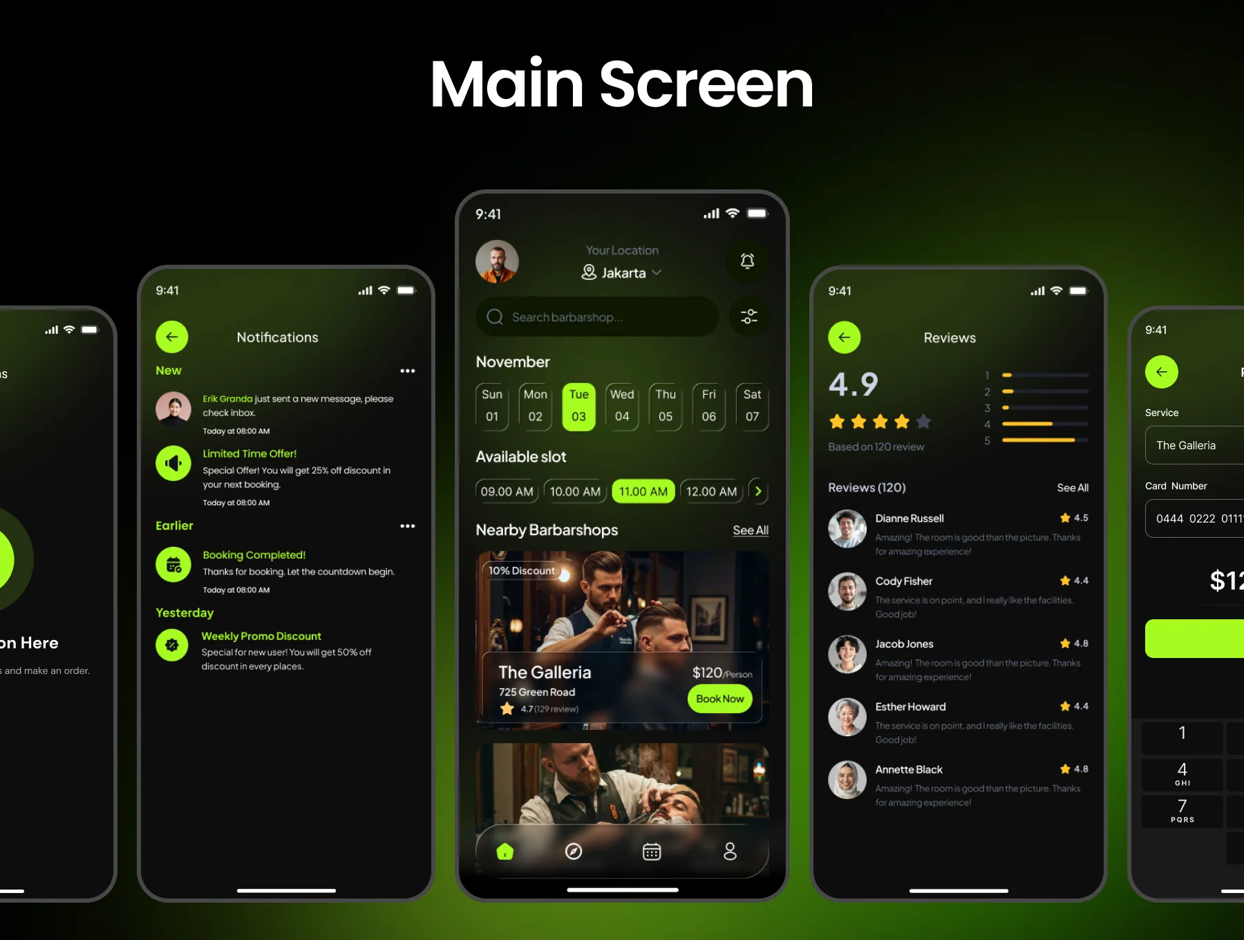 Salone AI Barber Shop Mobile App UI Kit 4