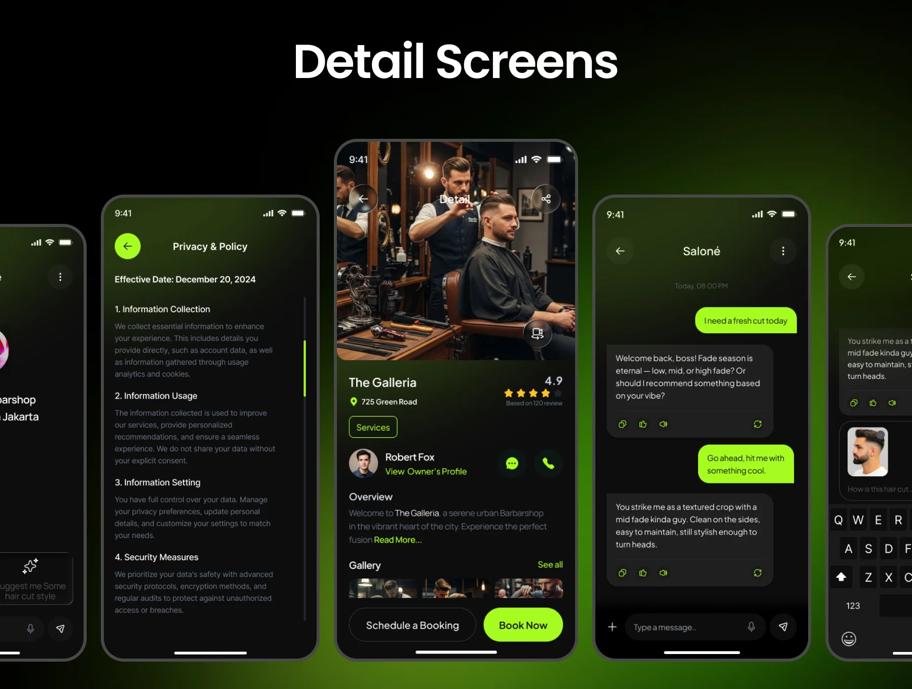 Salone AI Barber Shop Mobile App UI Kit 5