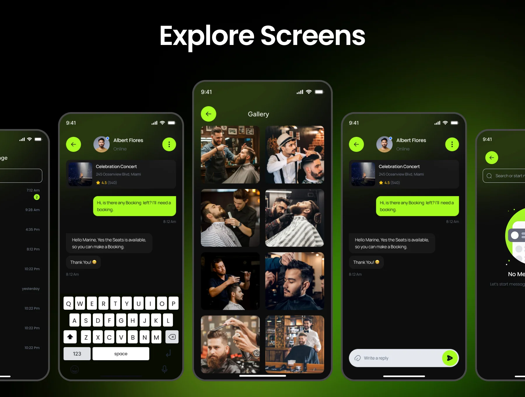 Salone AI Barber Shop Mobile App UI Kit 6