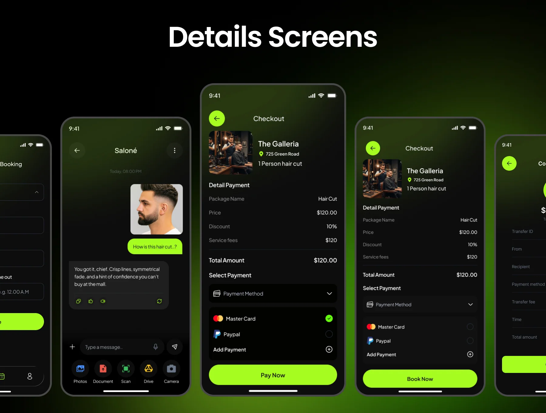 Salone AI Barber Shop Mobile App UI Kit 7