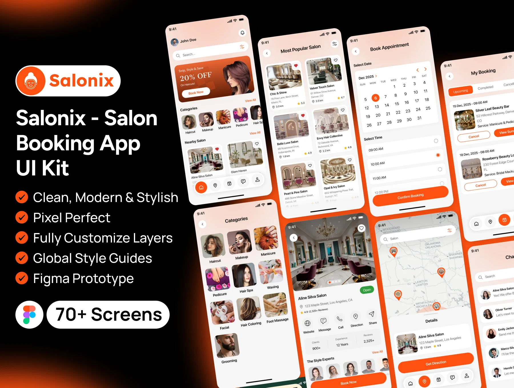 Salonix - Salon Booking App UI Kit