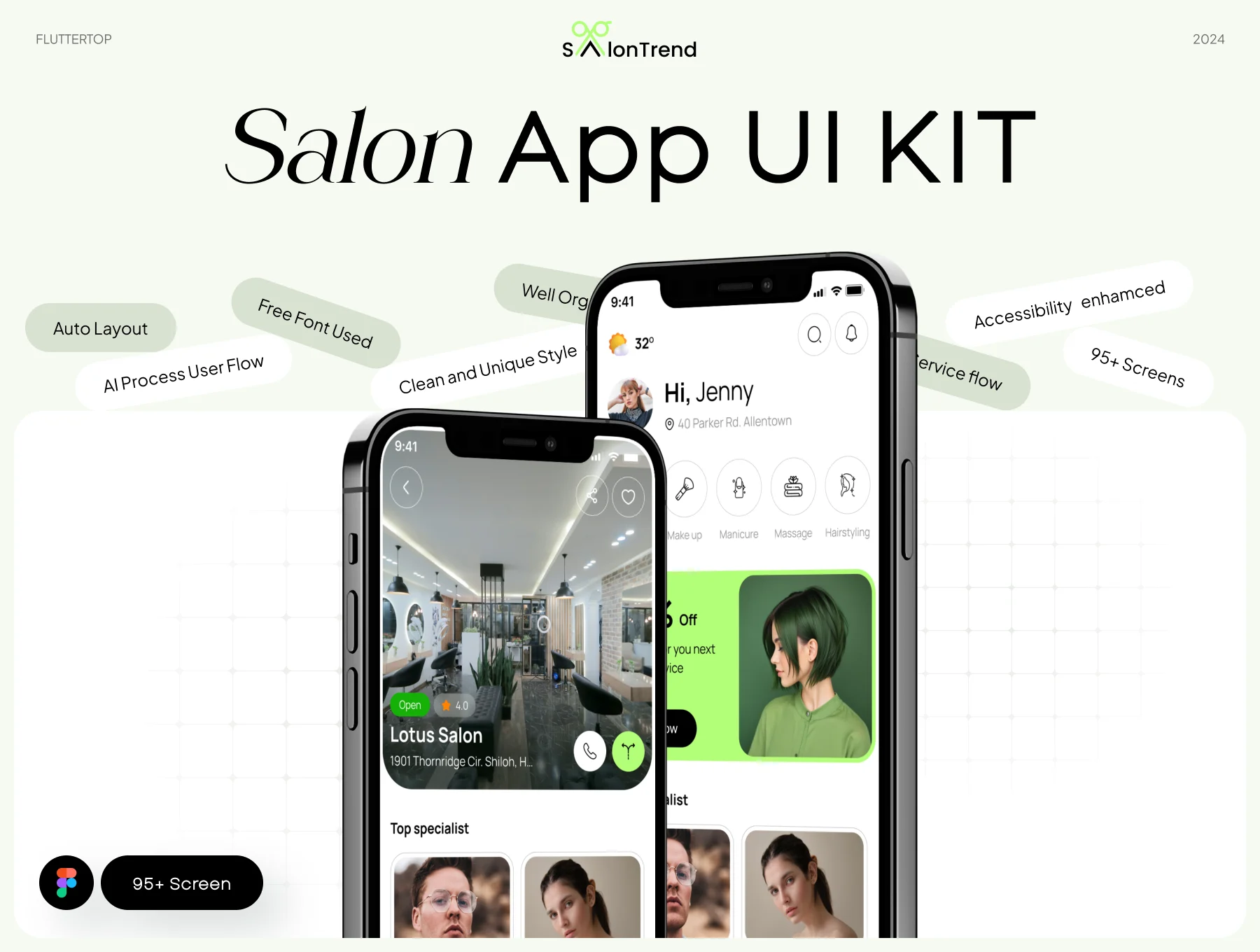 SalonTrend AI Salon App UI Kit
