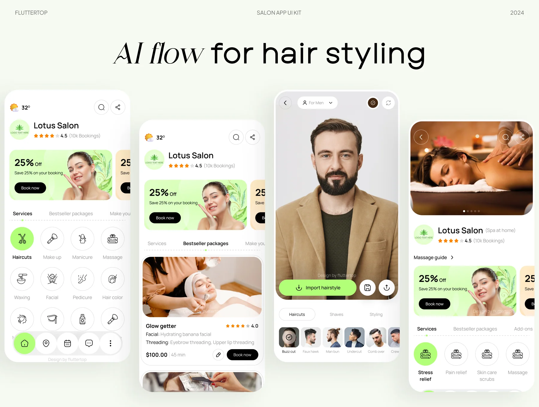 SalonTrend AI Salon App UI Kit 3