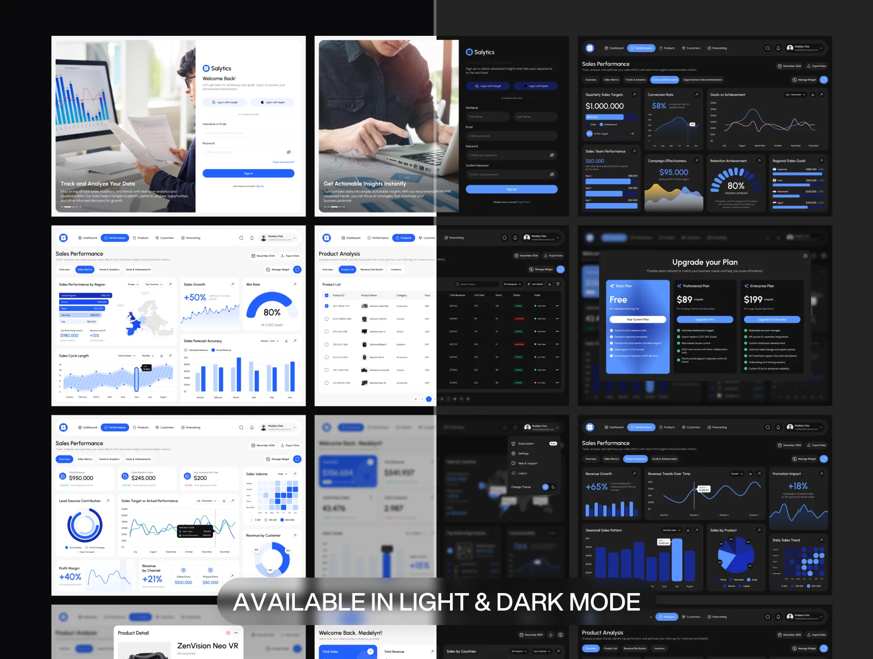 Salytics - Sales Analytics Dashboard UI KIT 5