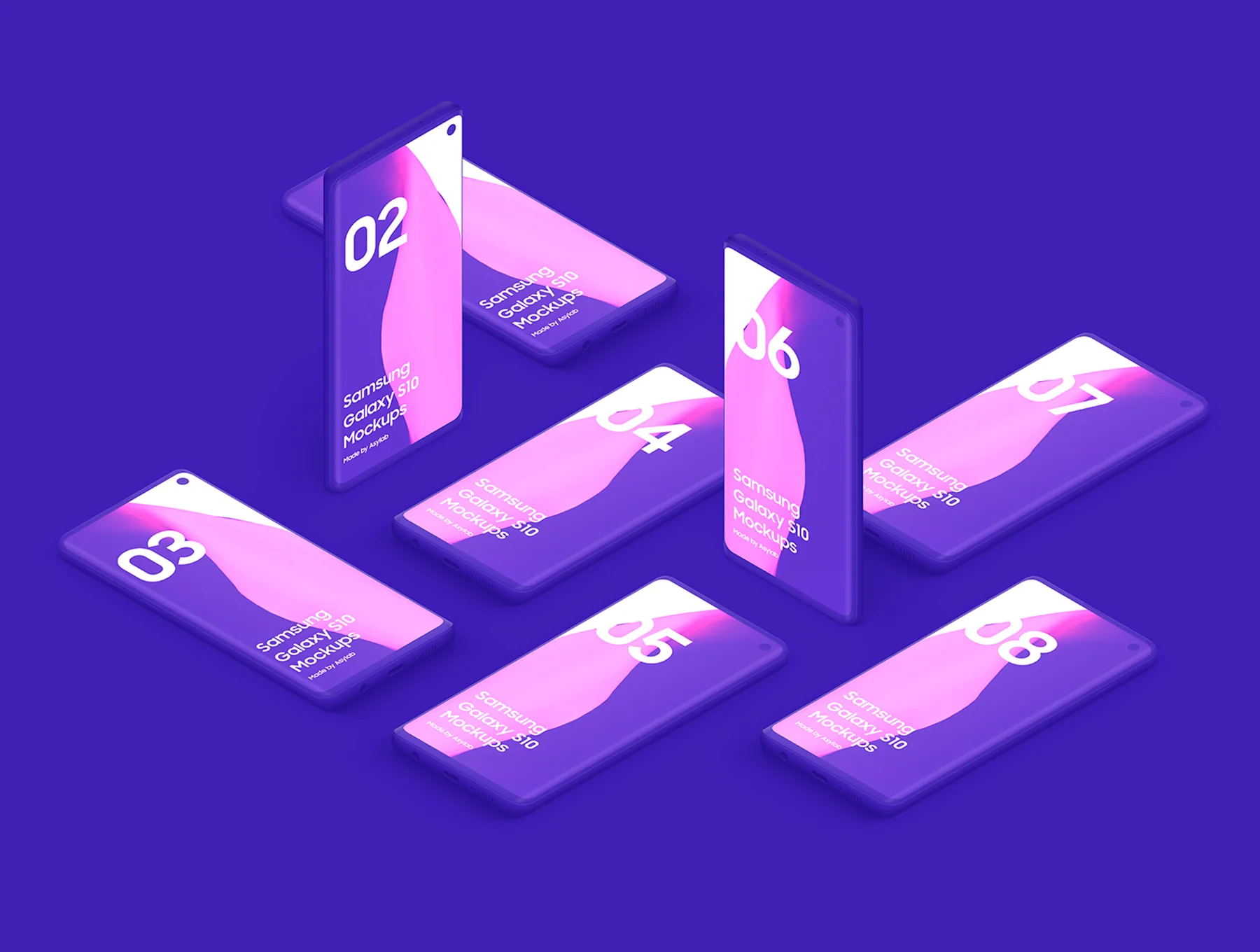 Samsung Galaxy S10 - 21 Clay Mockups 8